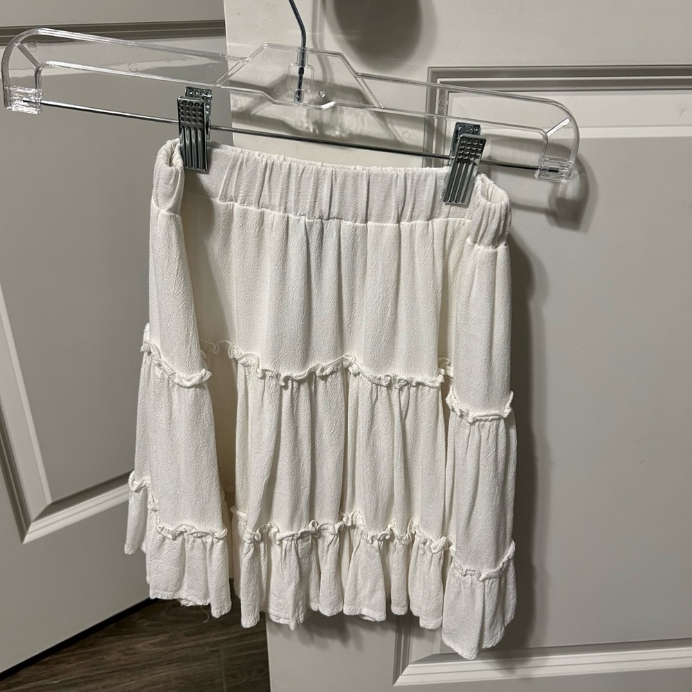 Princess Polly Cream Bubble Mini Skirt